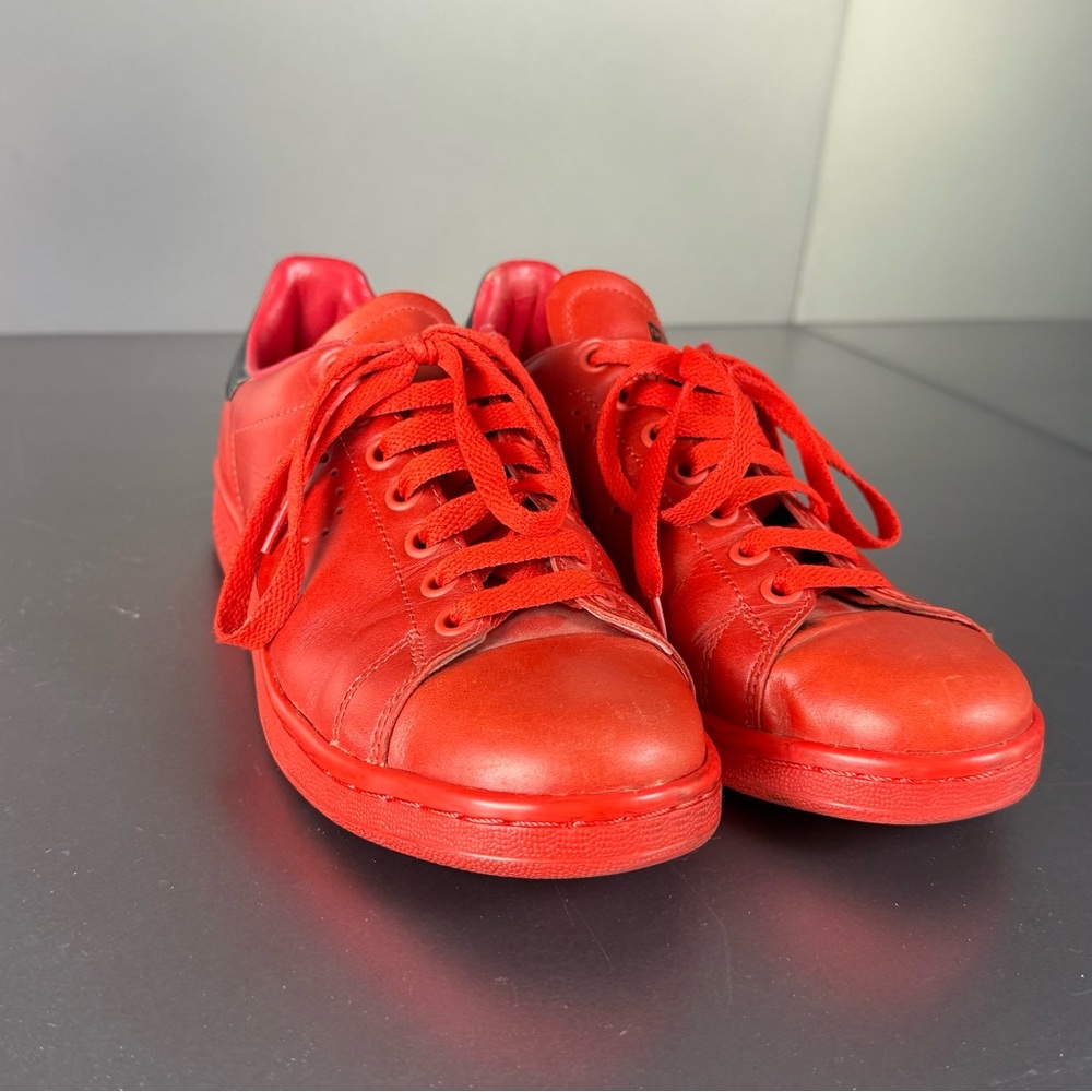 Adidas Stan Smith x RAF Simons Red Sneakers Low-Top Leather